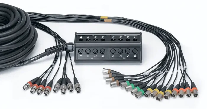 Cordial Caja de Escenario 16 Entradas XLR 8 Salidas Cable 30M Cordial Caja de Escenario 16 Entradas XLR 8 Salidas Cable 30M
