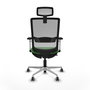PIQUERAS Y CRESPO Silla de oficina Haches con mecanismo Sincro/Traslack Verde y Gris