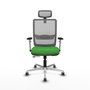 PIQUERAS Y CRESPO Silla de oficina Haches con mecanismo Sincro/Traslack Verde y Gris