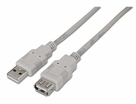 Aisens Cable de extensión USB 2.0 Tipo A Macho a Hembra Beige 1,8m