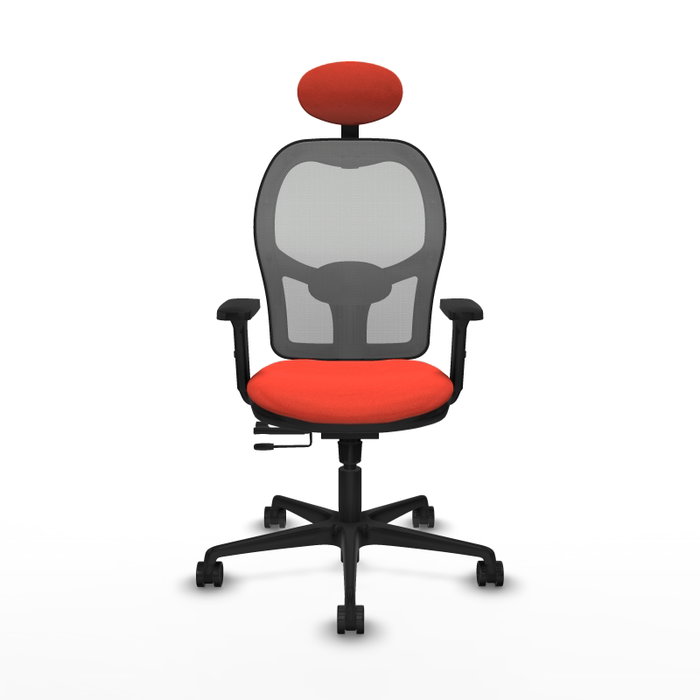 PIQUERAS Y CRESPO Silla de oficina Jorquera con mecanismo Sincro/Traslack, Naranja oscuro y Gris PIQUERAS Y CRESPO Silla de oficina Jorquera con mecanismo Sincro/Traslack, Naranja oscuro y Gris