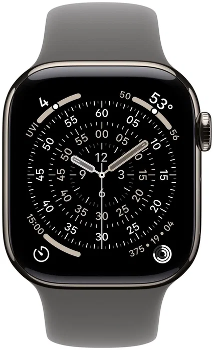 Apple Watch Series 11 GPS + Cellular 42mm Titanio Natural - Correa Deportiva Gris Piedra S/M