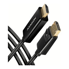 Axagon RVD-HI14C2 Adaptador DisplayPort a HDMI, 4K/30 Hz, 180 cm, negro