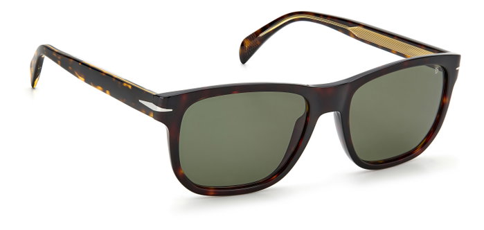 David Beckham DB-1045-S-086-QT Gafas de sol rectangulares marrón y verde