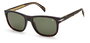 David Beckham DB-1045-S-086-QT Gafas de sol rectangulares marrón y verde