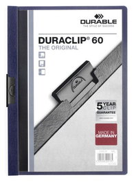 Dosier Clip Duraclip Pvc A4 2209 Pinza Metal 60H Azul Antracita (Set de 25)