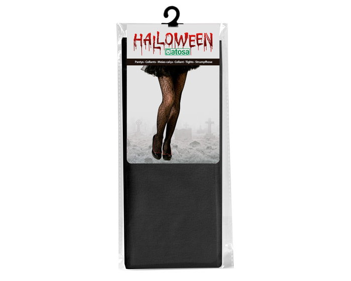 Medias Negras con Diseño de Telaraña para Disfraces Oscuros - Halloween, Vampiresa, Bruja