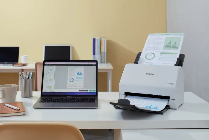 Canon Escáner de Sobremesa imageFORMULA R30 con Alimentador Automático (ADF), Escaneo Duplex 25ppm, USB, Color, 600 DPI, A4, Blanco