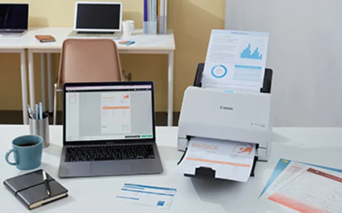 Canon Escáner de Sobremesa imageFORMULA R30 con Alimentador Automático (ADF), Escaneo Duplex 25ppm, USB, Color, 600 DPI, A4, Blanco