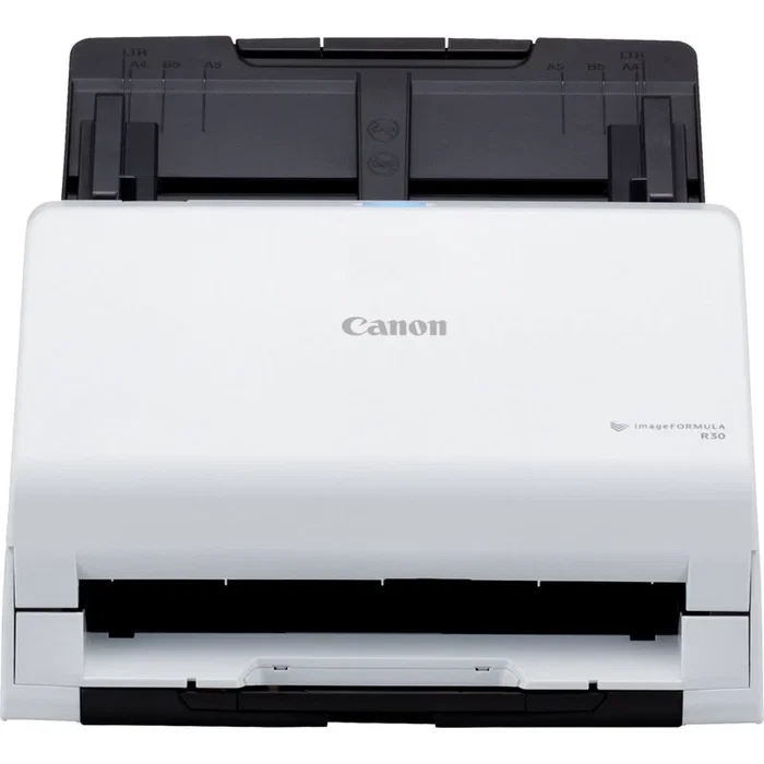 Canon Escáner de Sobremesa imageFORMULA R30 con Alimentador Automático (ADF), Escaneo Duplex 25ppm, USB, Color, 600 DPI, A4, Blanco