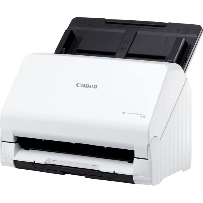 Canon Escáner de Sobremesa imageFORMULA R30 con Alimentador Automático (ADF), Escaneo Duplex 25ppm, USB, Color, 600 DPI, A4, Blanco