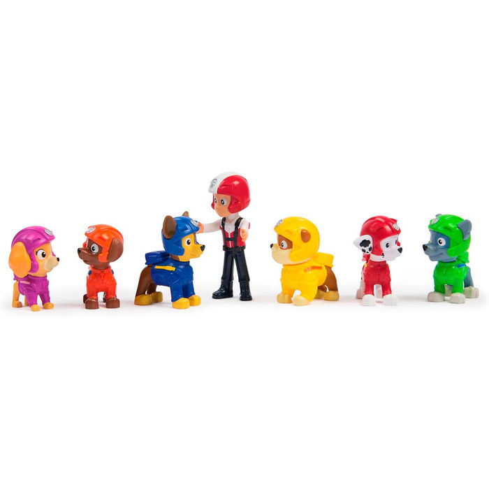 Spin Master Pack 7 Figuras Paw Patrol Air Rescue 6071499 Ryder, Chase, Marshall, Skye, Rubble, Rocky y Zuma para Niños +3 Años