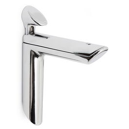 MAFOS Soporte Estante Madera y Cristal Regulable 0-30mm Cromo RAL 9006 Capacidad 20kg