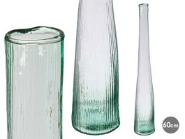 Giftdecor Violetero Rayas Transparente Vidrio 1,5 L 59 cm (Set de 6)