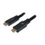 LogiLink Cable HDMI de 10 m, 4K/30 Hz, con amplificador, negro