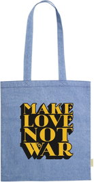 CAMPO DAS REDES BOLSA MAKE LOVE NOT WAR JEAN