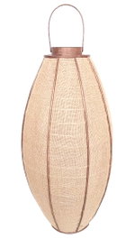 DKD Home Decor Portavelas de Yute y Bambú Natural 40x40x93 cm