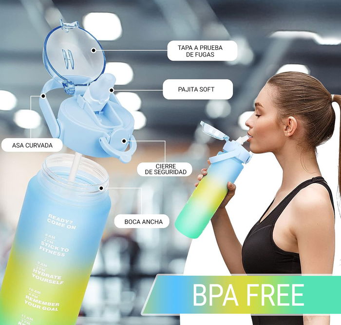 Bewinner Botella Sport Agua Multicolor 800ml (12 Unidades)