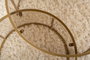 Nordure Juego de Mesas de Café 80, 60 cm Vidrio Templado y Metal Dorado, Bronce