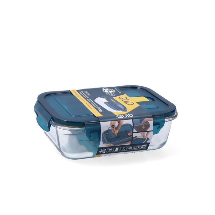 Recipiente Rectangular Hermético Vidrio Astral Quid 21x16x7 cm - 104 cL