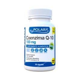 POLARIS Coenzima Q10 100mg - 30 Cápsulas - Complemento Alimenticio para Energía Celular, Sin Gluten, Sin Lactosa