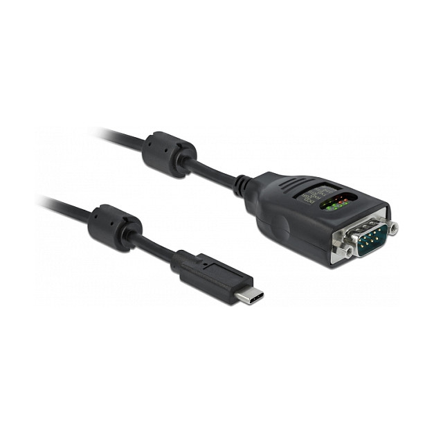 DeLOCK Adaptador USB Type-C a Serial DB9 con Probador RS-232 de 9 LED DeLOCK Adaptador USB Type-C a Serial DB9 con Probador RS-232 de 9 LED