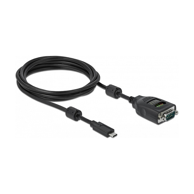 DeLOCK Adaptador USB Type-C a Serial DB9 con Probador RS-232 de 9 LED DeLOCK Adaptador USB Type-C a Serial DB9 con Probador RS-232 de 9 LED