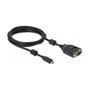 DeLOCK Adaptador USB Type-C a Serial DB9 con Probador RS-232 de 9 LED