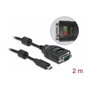 DeLOCK Adaptador USB Type-C a Serial DB9 con Probador RS-232 de 9 LED
