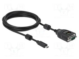 DeLOCK Adaptador USB Type-C a serial DB9 con 9 LED RS-232 Tester