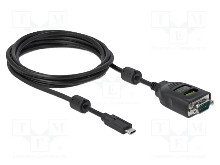 DeLOCK Adaptador USB Type-C a serial DB9 con 9 LED RS-232 Tester