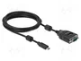 DeLOCK Adaptador USB Type-C a serial DB9 con 9 LED RS-232 Tester