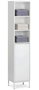 Inde Estantería Lavabo 5 Niveles con Puertas Moblekit, Mueble de Baño, Dimensiones: 30 x 30 x 160 cm, Espesor 12 mm