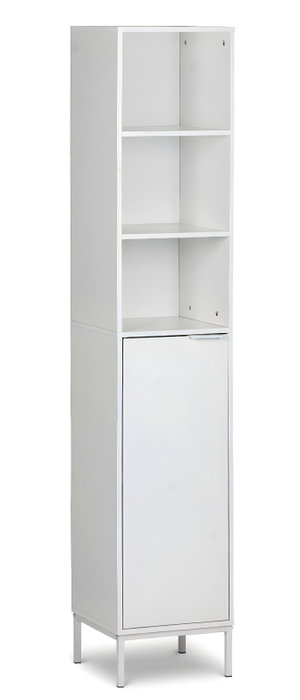Inde Estantería Lavabo 5 Niveles con Puertas Moblekit, Mueble de Baño, Dimensiones: 30 x 30 x 160 cm, Espesor 12 mm