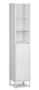 Inde Estantería Lavabo 5 Niveles con Puertas Moblekit, Mueble de Baño, Dimensiones: 30 x 30 x 160 cm, Espesor 12 mm