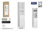 Inde Estantería Lavabo 5 Niveles con Puertas Moblekit, Mueble de Baño, Dimensiones: 30 x 30 x 160 cm, Espesor 12 mm