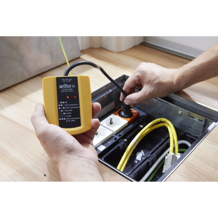 Wiha Probador de enchufes 230 V AC, CAT II Wiha Probador de enchufes 230 V AC, CAT II