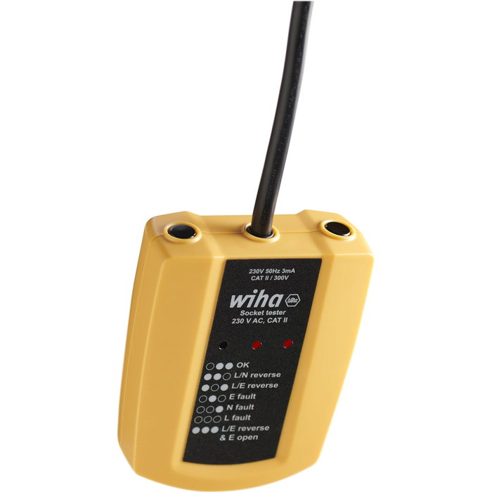 Wiha Probador de enchufes 230 V AC, CAT II Wiha Probador de enchufes 230 V AC, CAT II