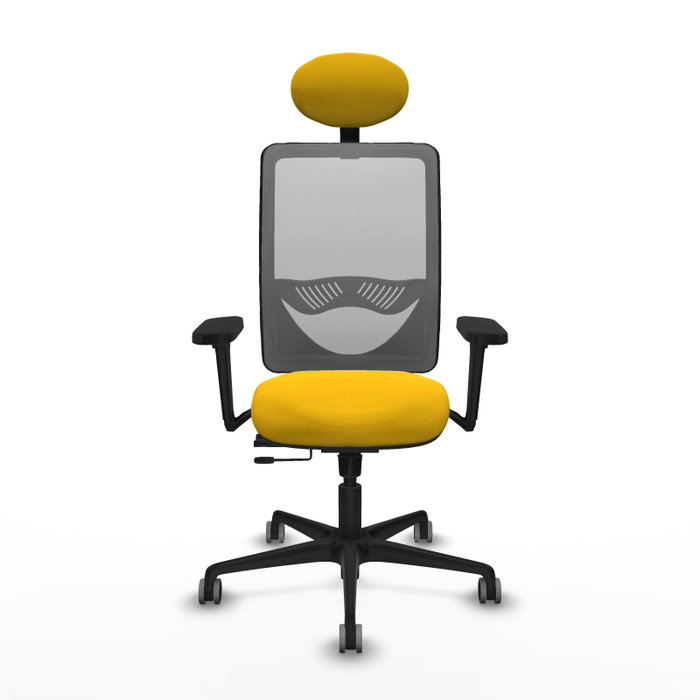 PIQUERAS Y CRESPO Silla de oficina Zulema con Mecanismo Sincro/Traslack, Amarillo y Gris PIQUERAS Y CRESPO Silla de oficina Zulema con Mecanismo Sincro/Traslack, Amarillo y Gris