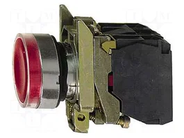 SCHNEIDER ELECTRIC Interruptor de presión Harmony XB4 22mm Rojo LED 24V