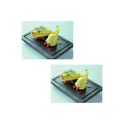 Supizarra Plato Rectangular Antigoteo de Pizarra 30x18 cm (Set de 2)