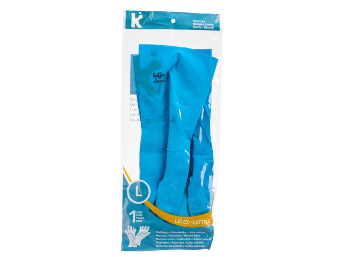 Arte Regal Guantes para Fregar Talla L Azul Plástico 34x15 cm (Set de 36)