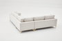 Atelier Del Sofa Sofá Esquinero Berlin Cream, Gold