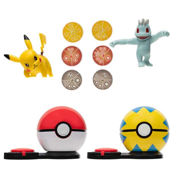 Jazwares Pokemon Ataque Sorpresa ¡batalla Frente a Frente! Juego de Figuras Coleccionables Contiene 10 Piezas Modelos Surtidos
