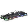 Mars Gaming MK120PT Teclado Gaming FRGB Aluminio Antighosting Soporte Smartphone Gris y Negro Idioma Portugués