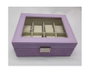 DKD Home Decor Caja para Relojes Lila con Cristal para 8 Relojes