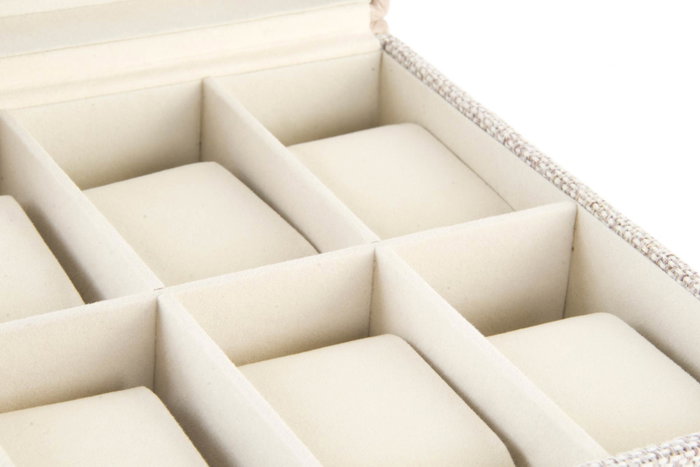 DKD Home Decor Caja para Relojes Lila con Cristal para 8 Relojes