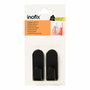 Inofix Colgador adhesivo Taga negro, 2 uds