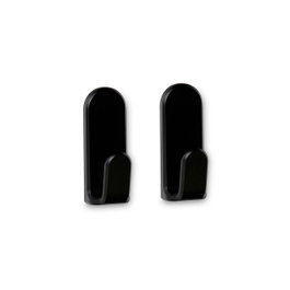 Inofix Colgador adhesivo Taga negro, 2 uds