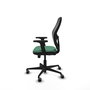 PIQUERAS Y CRESPO Silla de oficina Jorquera con mecanismo Sincro/Traslack, verde esmeralda y negro